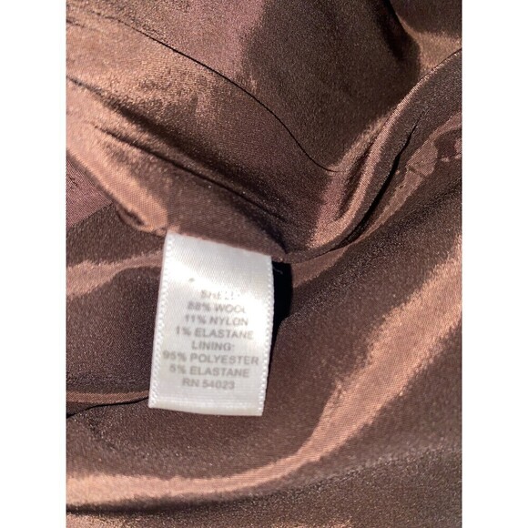 Banana Republic Women's 2 Brown Wool Blend Straight Pencil Skirt - Picture 4 of 5